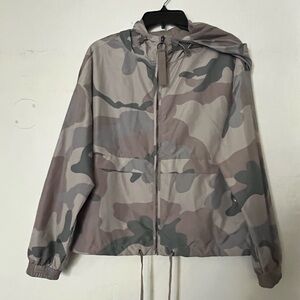 Limited edition Los Angeles camo camouflage workout bomber zip up hoodie jacket